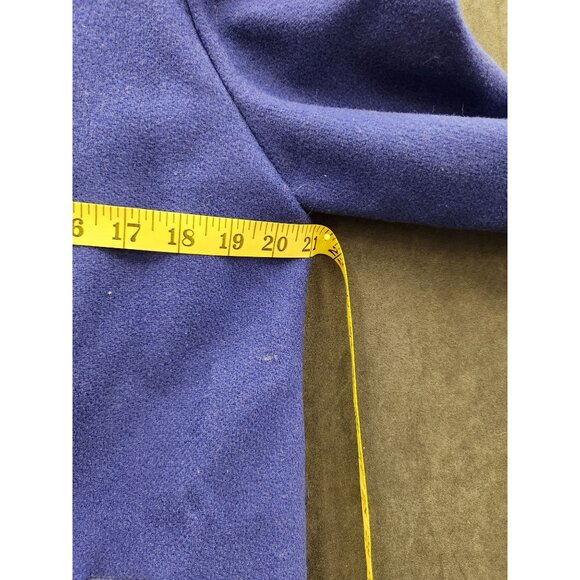Vintage Royal Blue Union Made Wool Coat Size 9 Double-Breasted USA Made - Picture 10 of 13